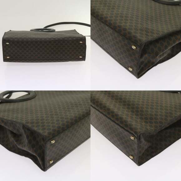 CELINE Macadam Canvas Hand Bag Pvc Black - Picture 10 of 12